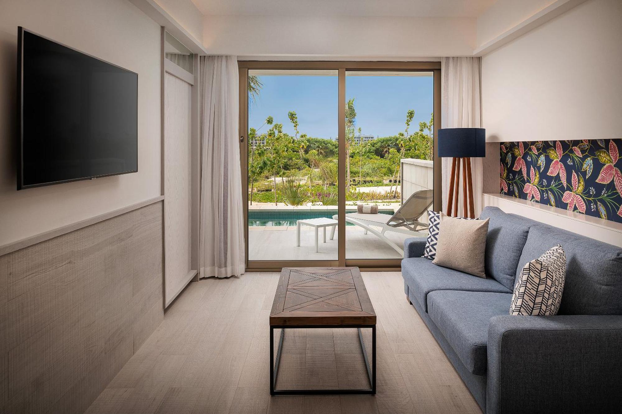 Catalonia Grand Costa Mujeres All Suites & Spa Cancún Exteriör bild Living room of a suite at the Hilton Tulum Resort